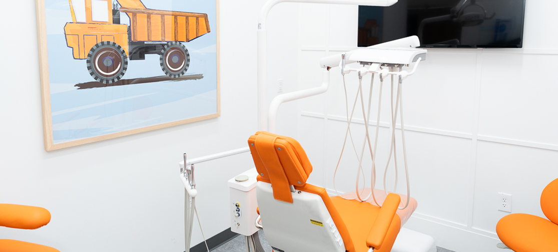 Northtown Kids Dental & Orthodontics exam room at our Children’s Dental Office